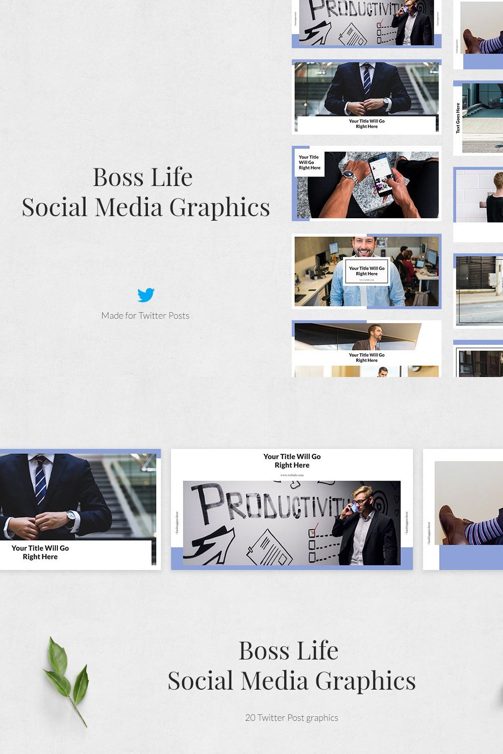 Boss Life Twitter Posts pinterest preview image.
