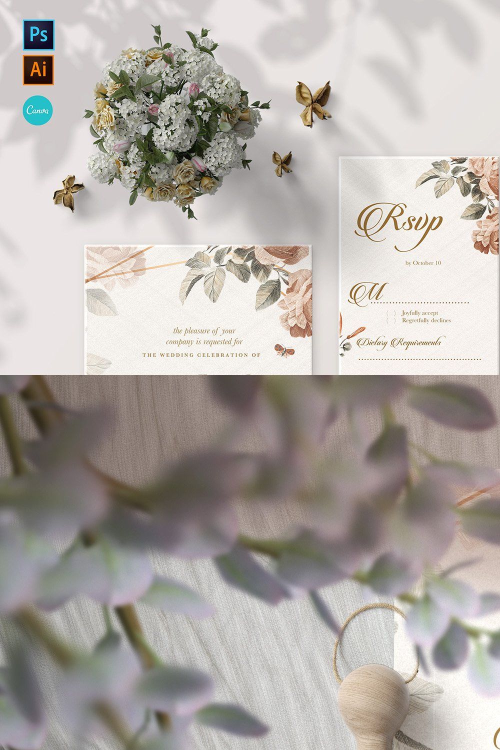 Botanical (Wedding Suite) pinterest preview image.