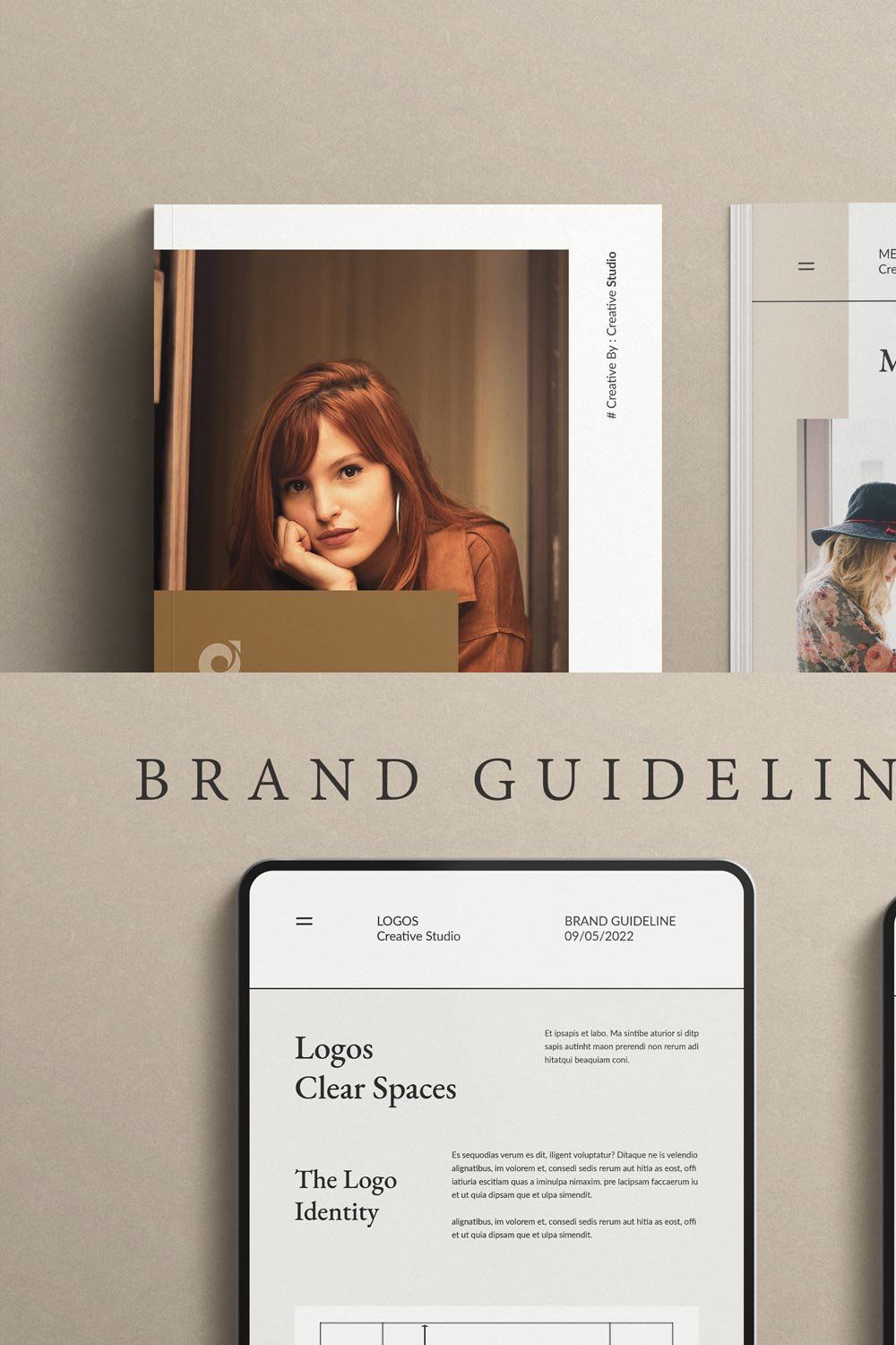 Brand Guidelines Template pinterest preview image.