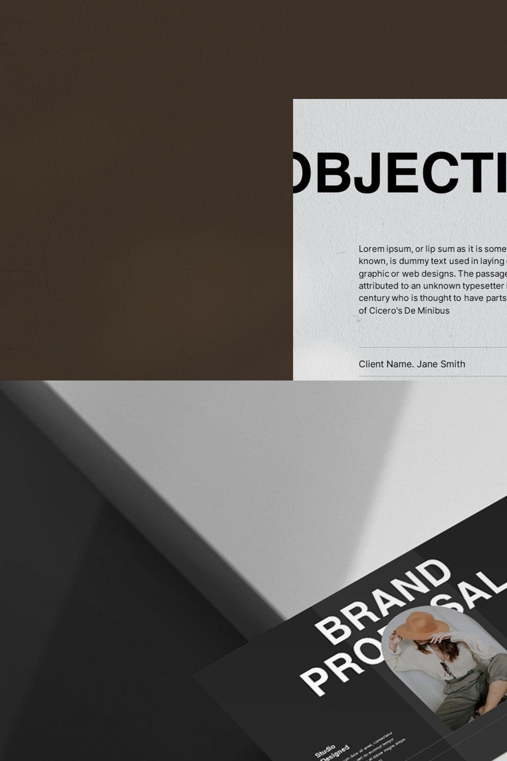 Brand Proposal Template pinterest preview image.