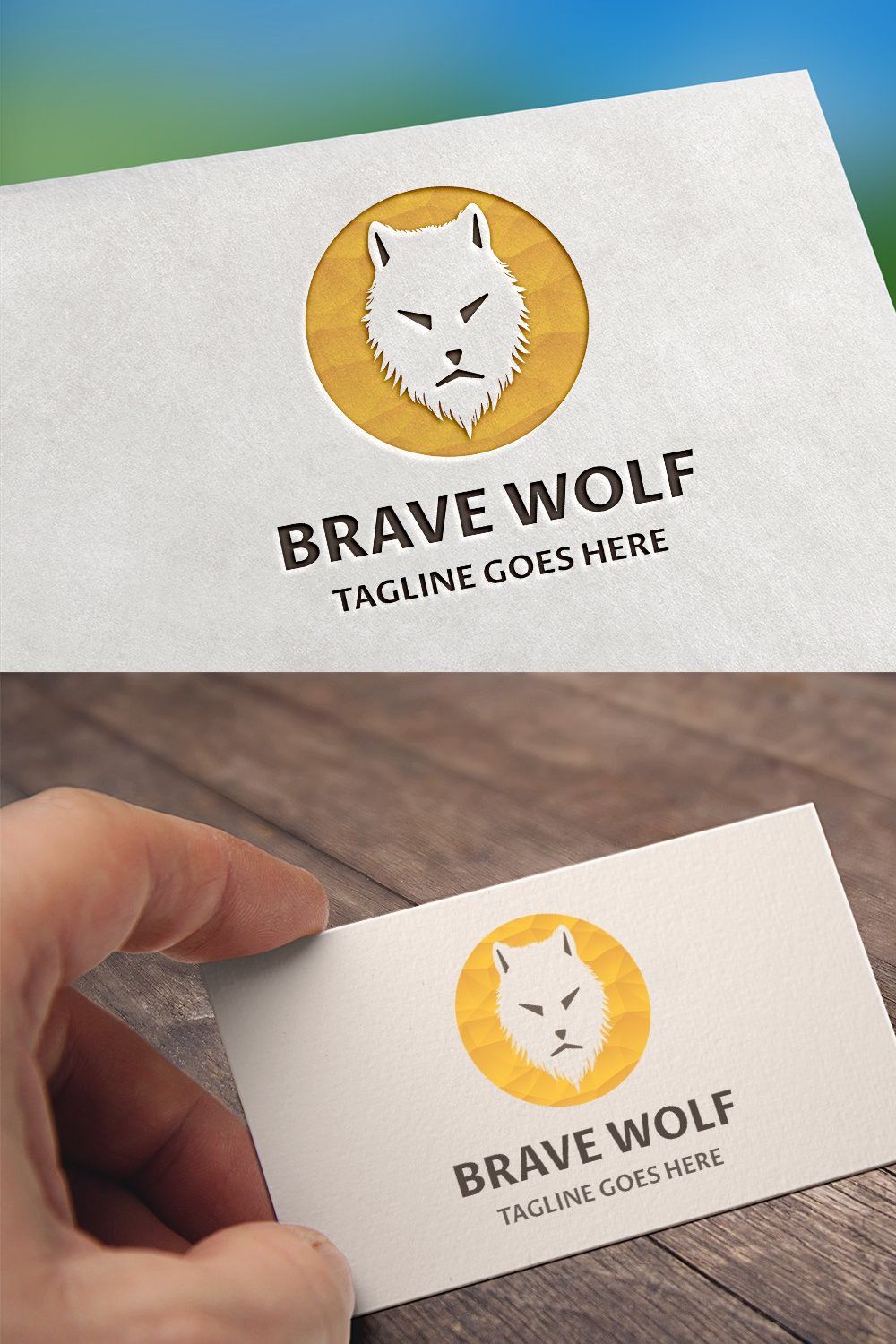 Brave Wolf Logo pinterest preview image.