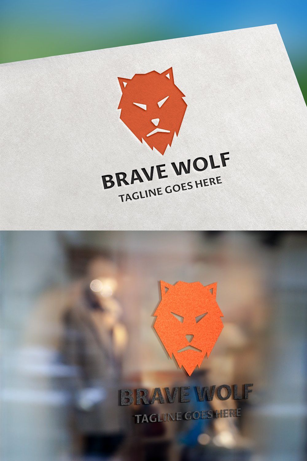 Brave Wolf Logo v.2 pinterest preview image.