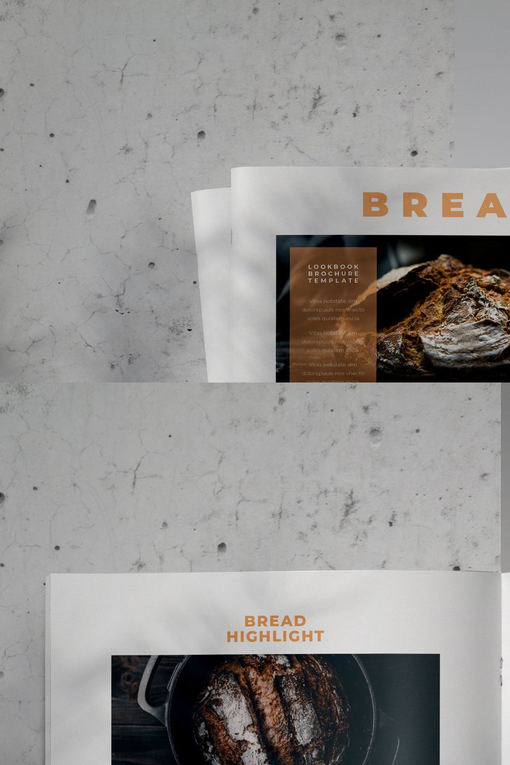 Bread - Indesign Brochure Lookbook pinterest preview image.