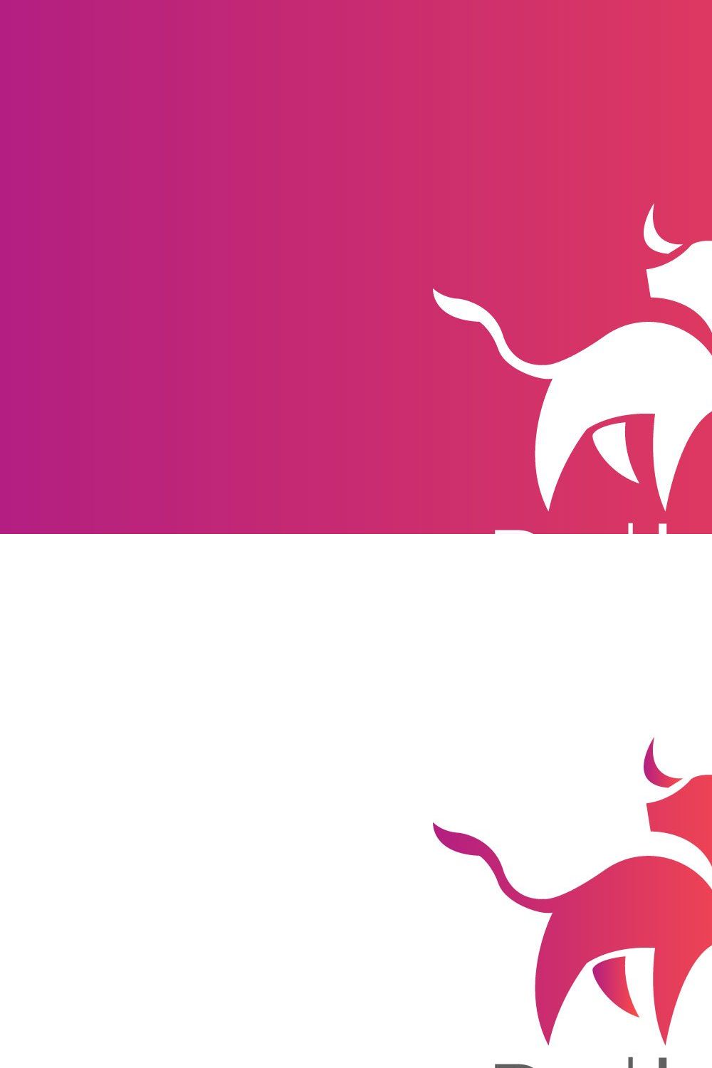 Bull logo pinterest preview image.