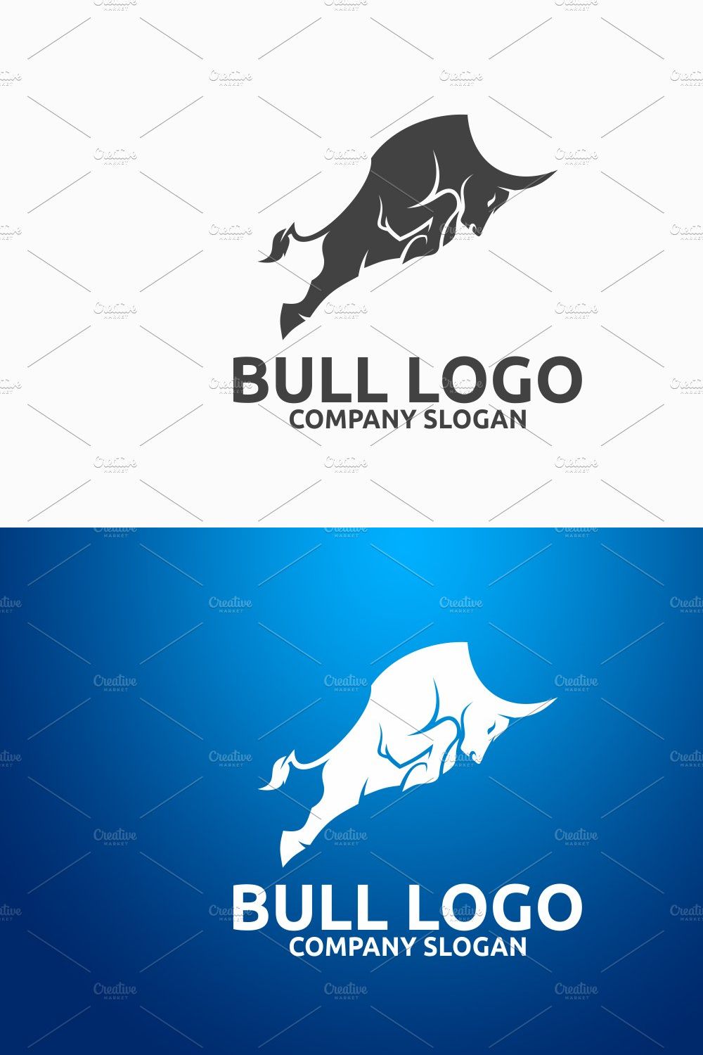 Bull Logo pinterest preview image.