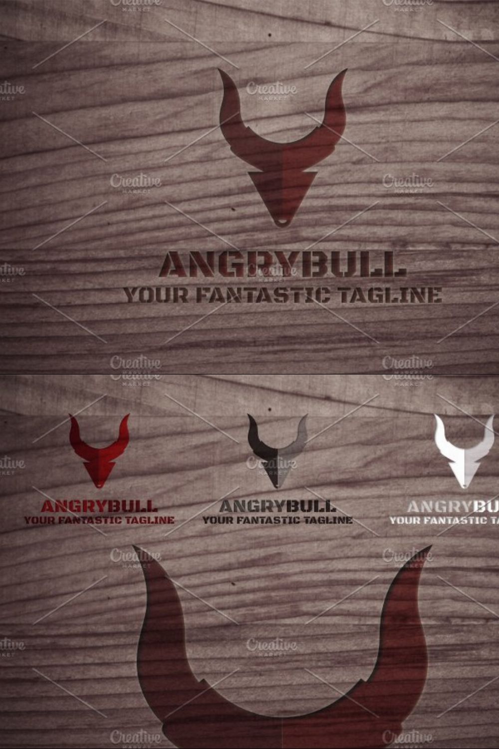 Bull Logo pinterest preview image.