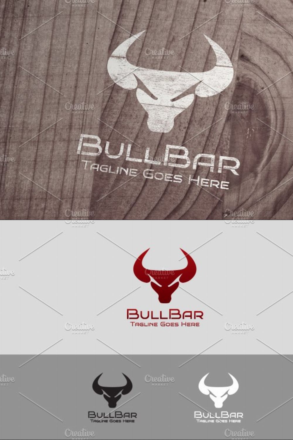 Bull Logo pinterest preview image.