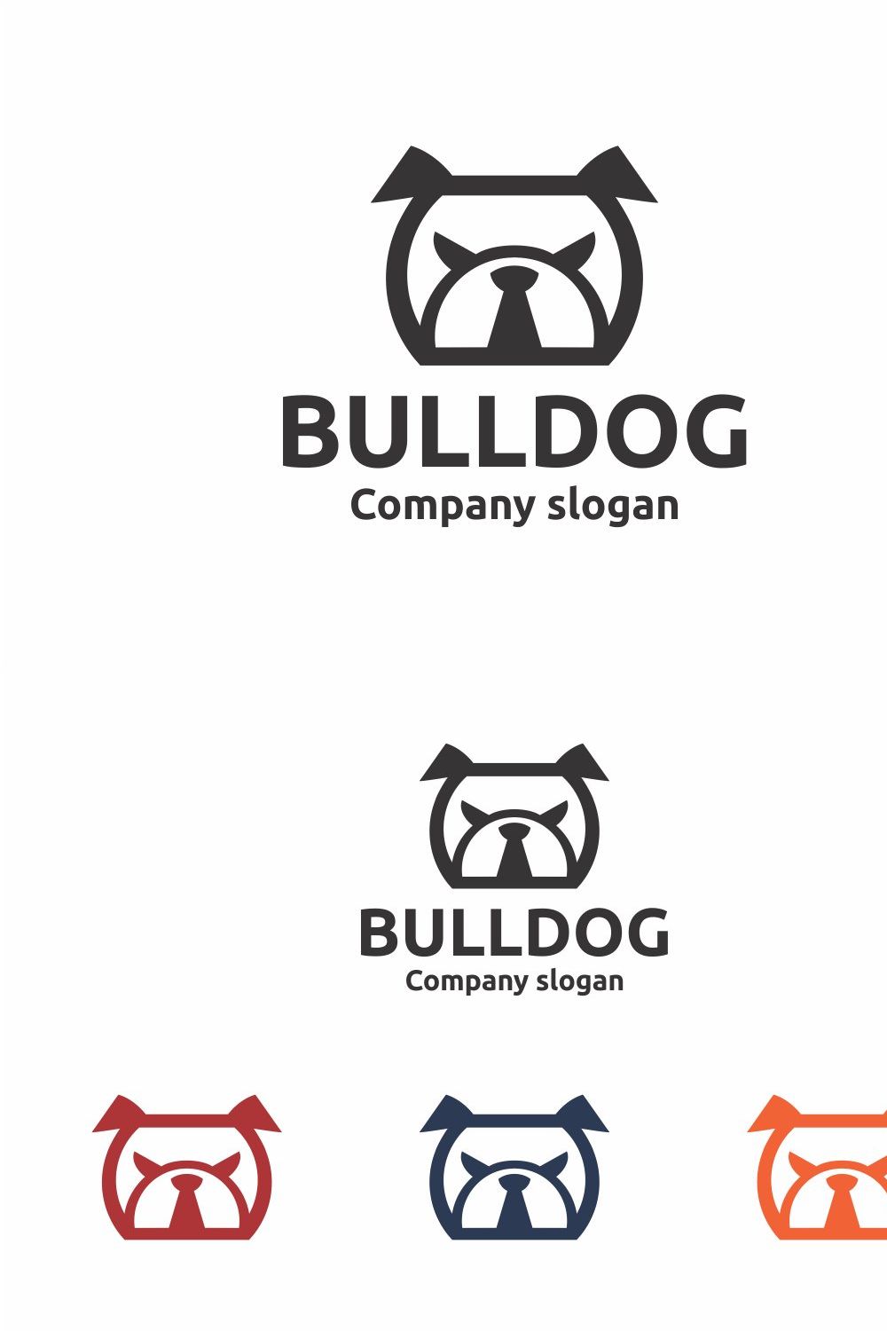 Bulldog Logo pinterest preview image.