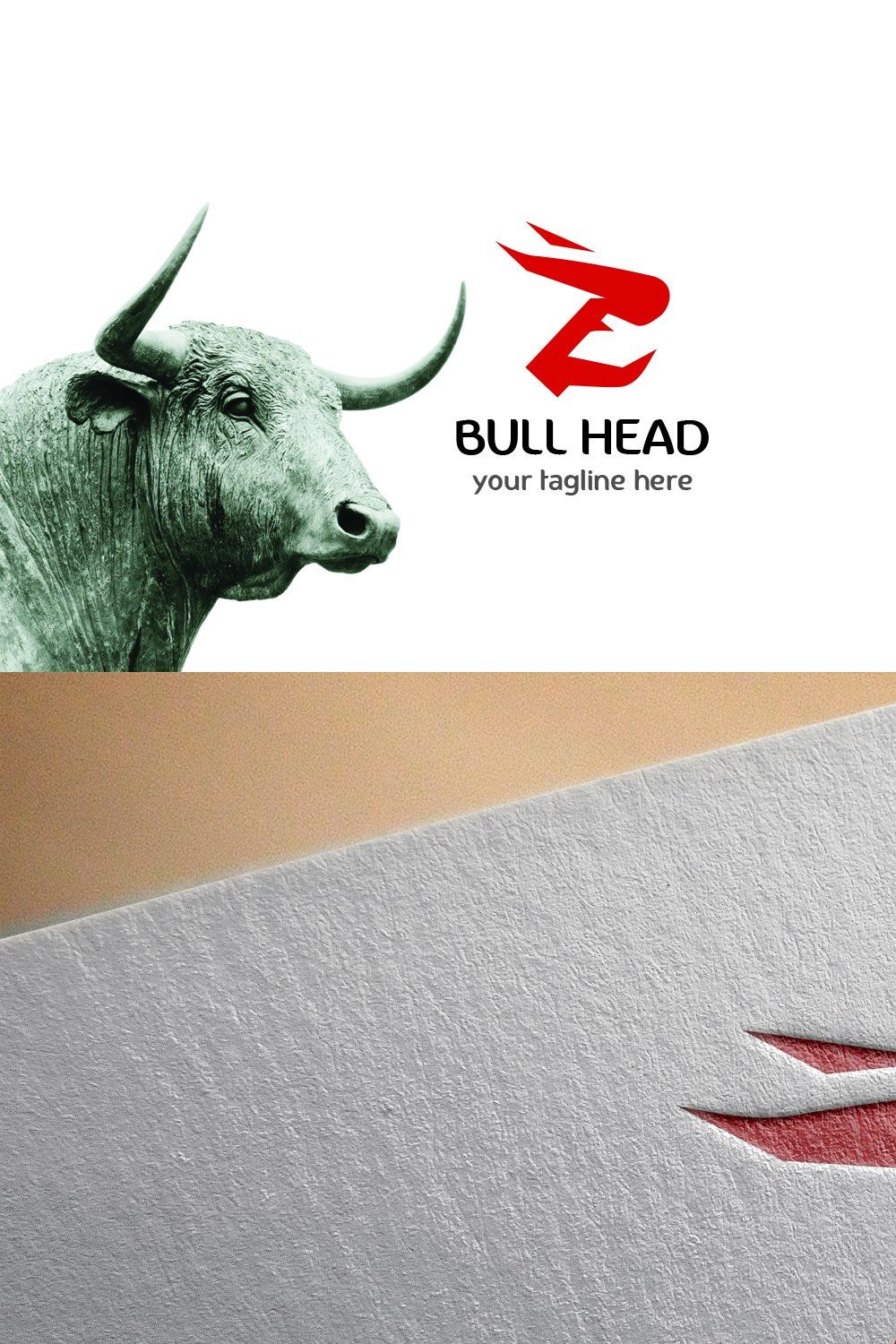 Bulls Head Logo pinterest preview image.