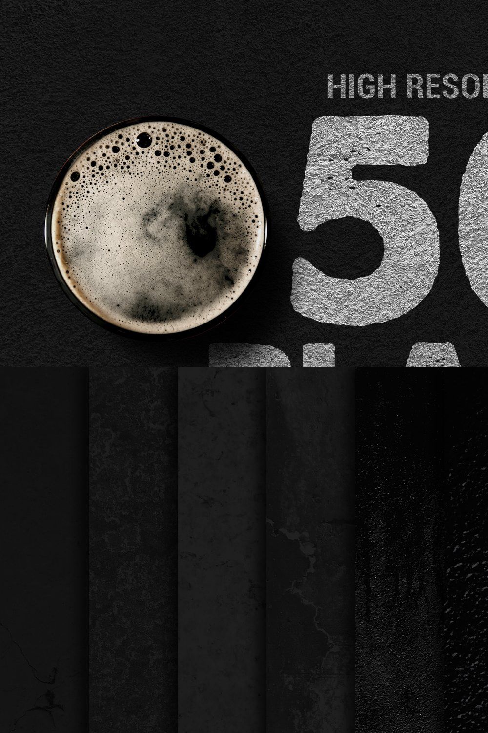 Bundle Black Textures Vol1 x50 pinterest preview image.