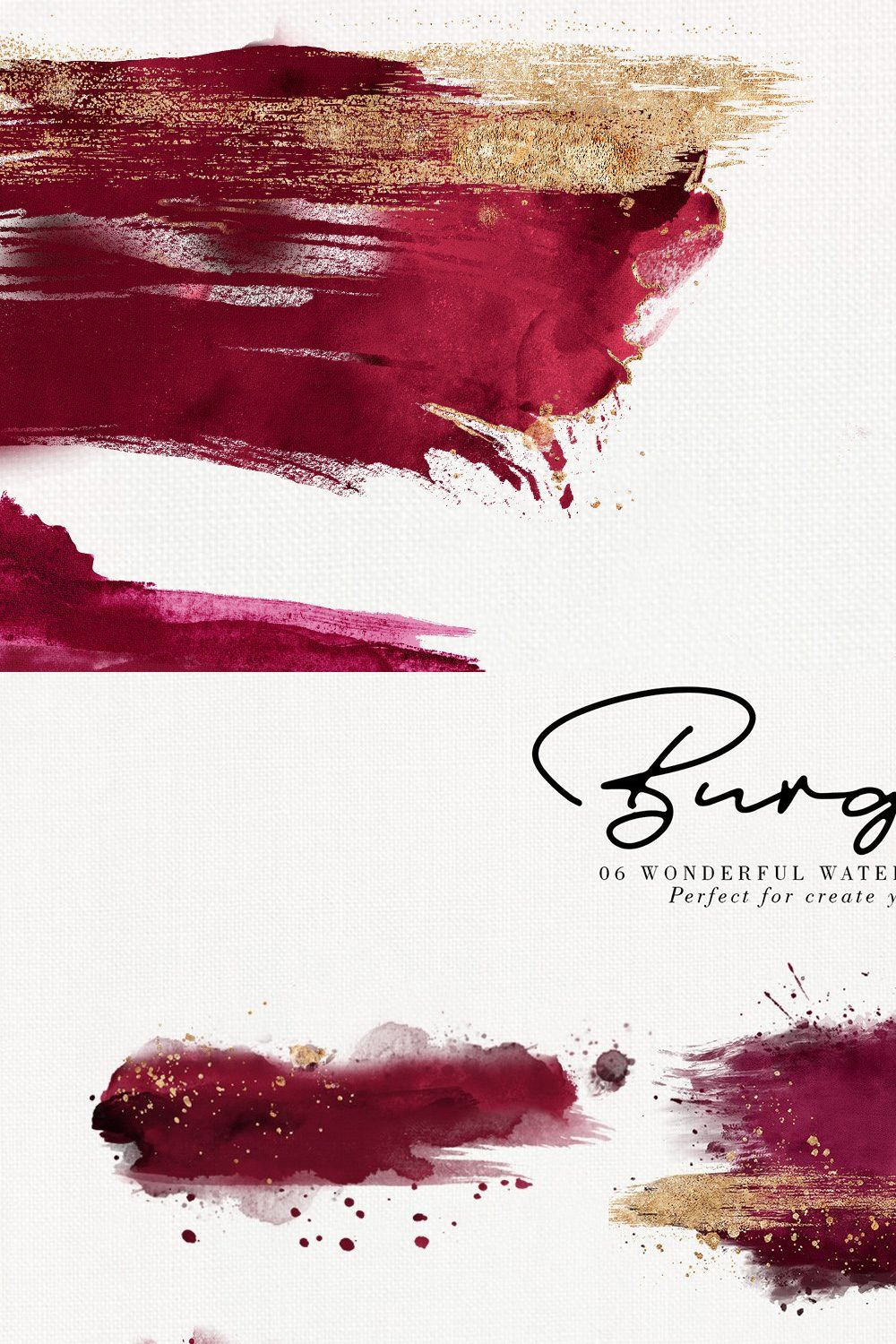 Burgundy Textures pinterest preview image.
