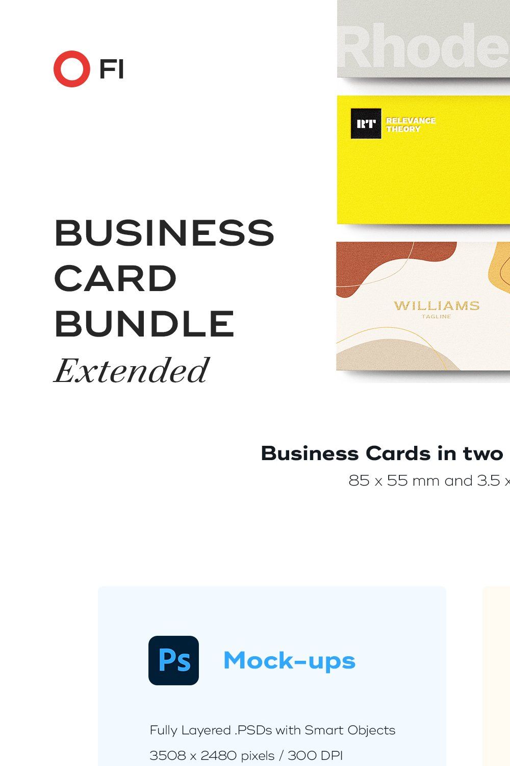Business Card Logo Template Bundle pinterest preview image.