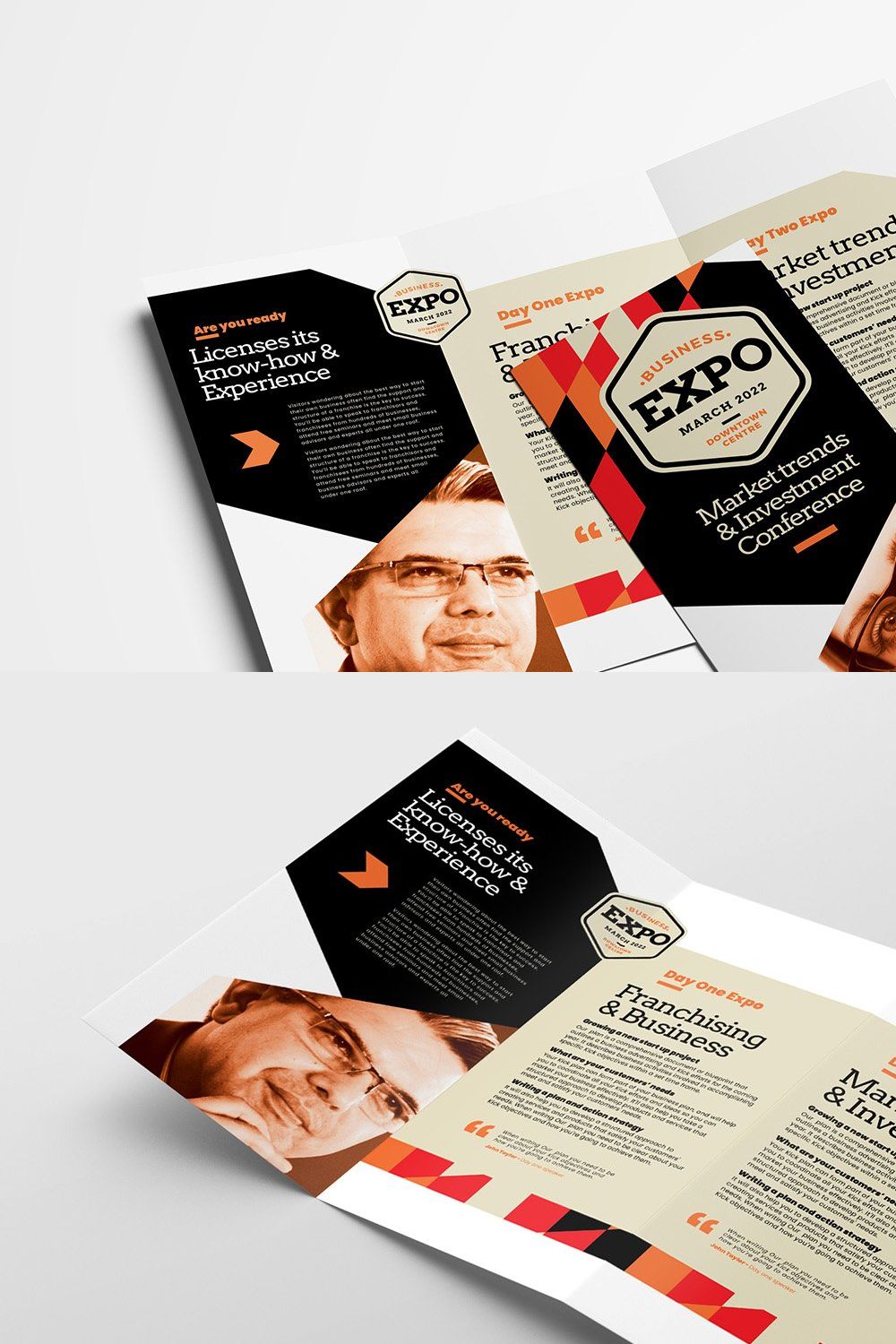 Business Event Trifold Brochure pinterest preview image.