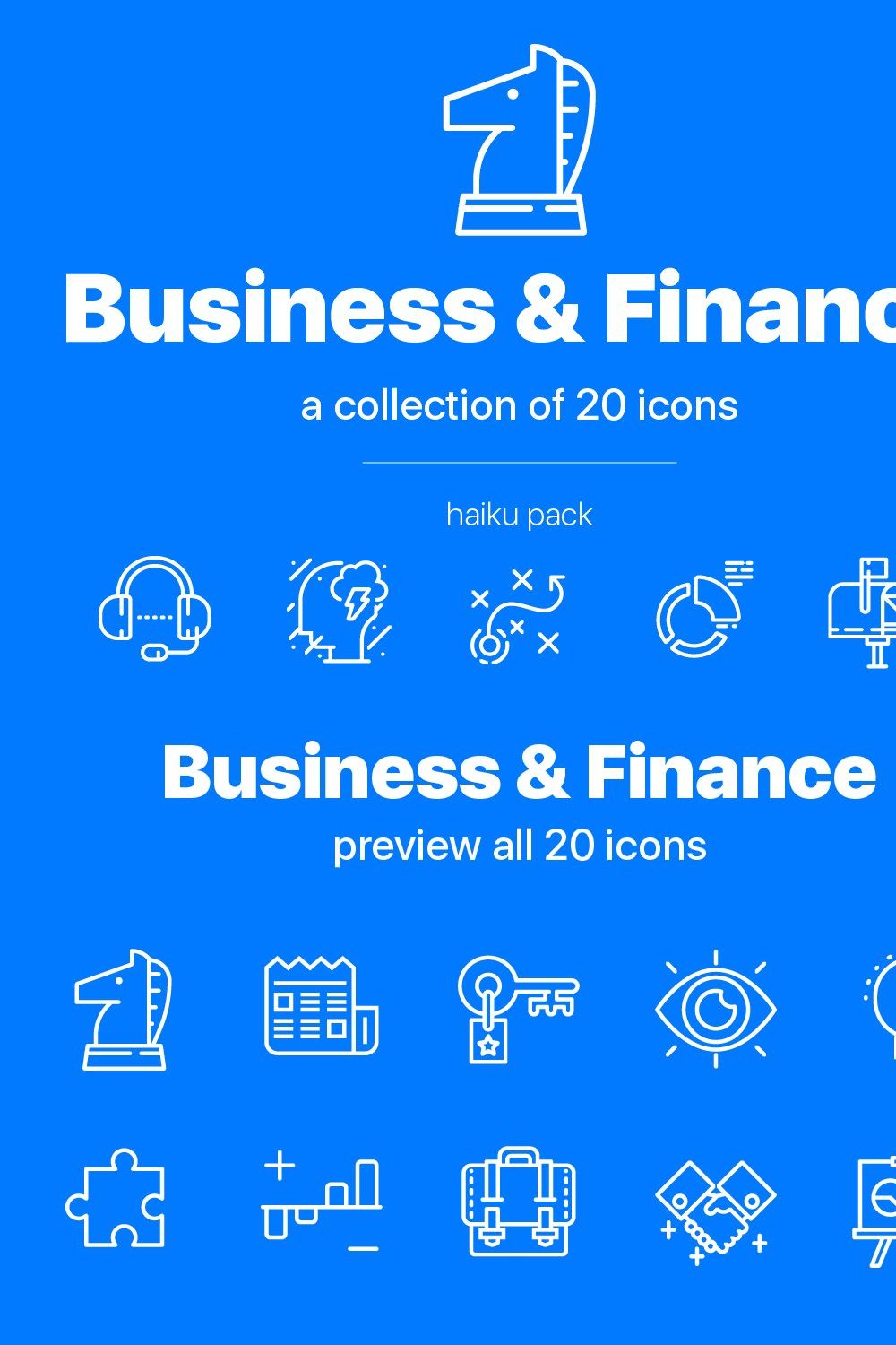 Business & Finance Icons pinterest preview image.
