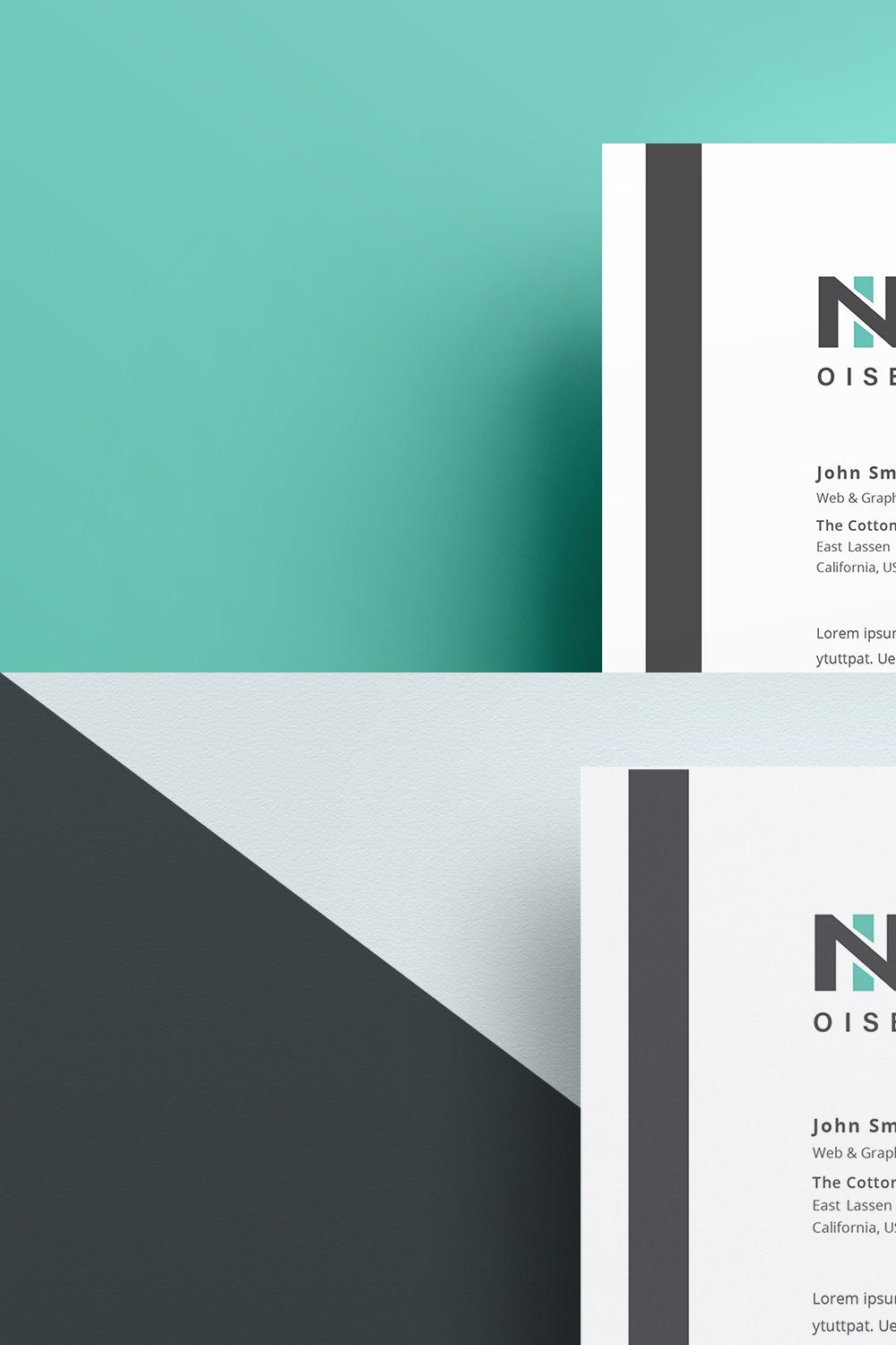 Business Letterhead Word Template pinterest preview image.