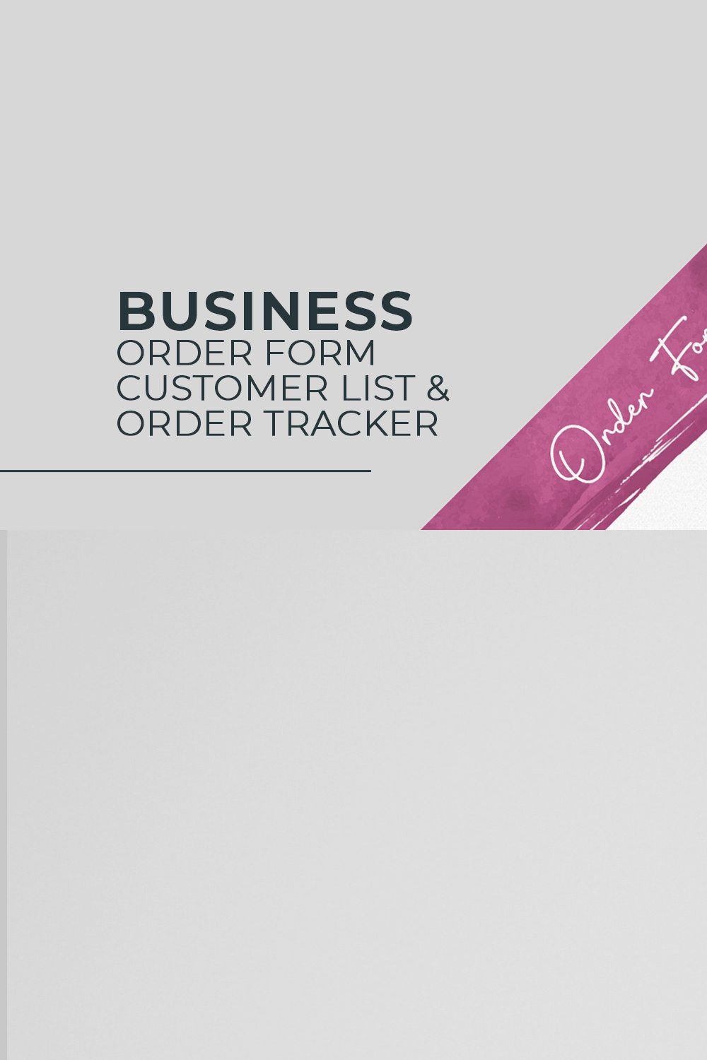 Business Order Form pinterest preview image.