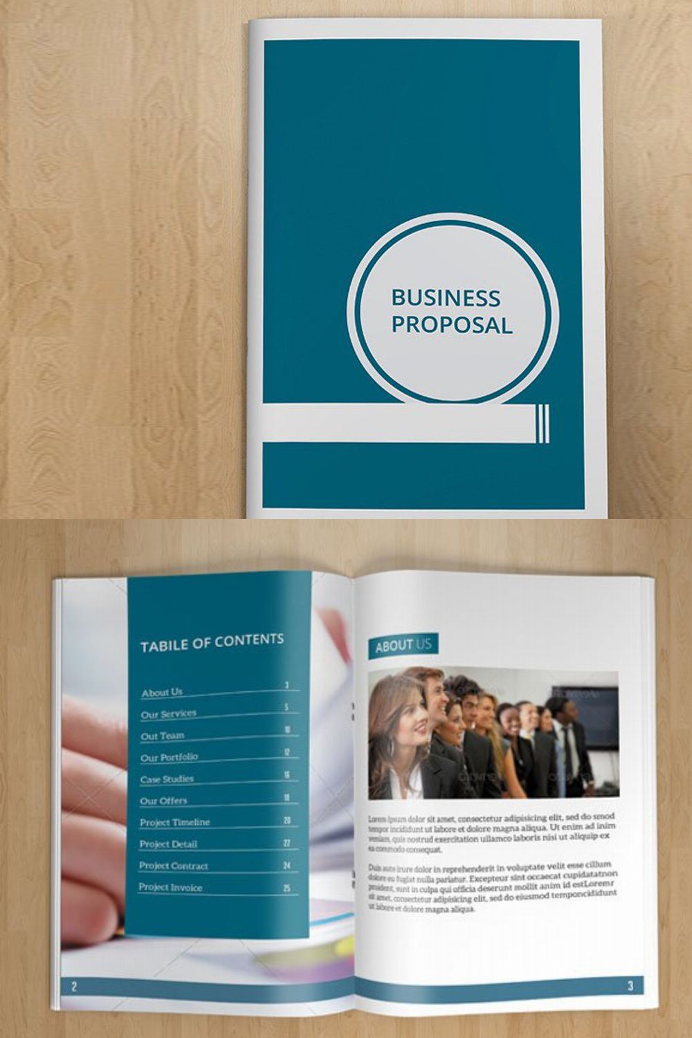 Business Proposal - 14 pages-V28 pinterest preview image.