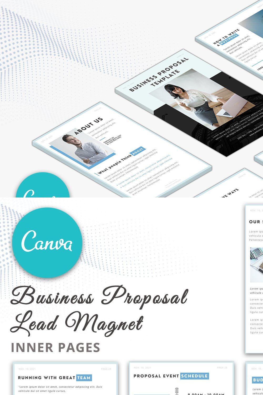 Business Proposal Lead Magnet pinterest preview image.