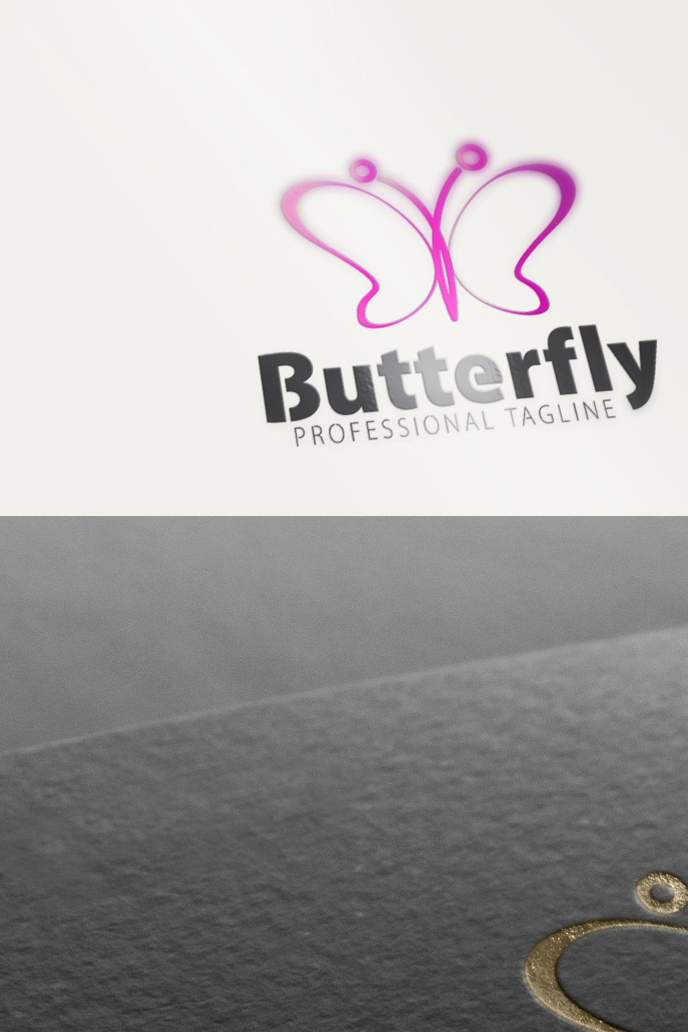 Butterfly Logo pinterest preview image.