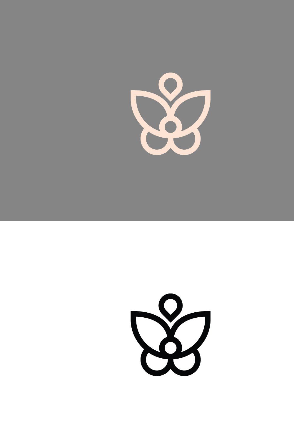 Butterfly Logo pinterest preview image.