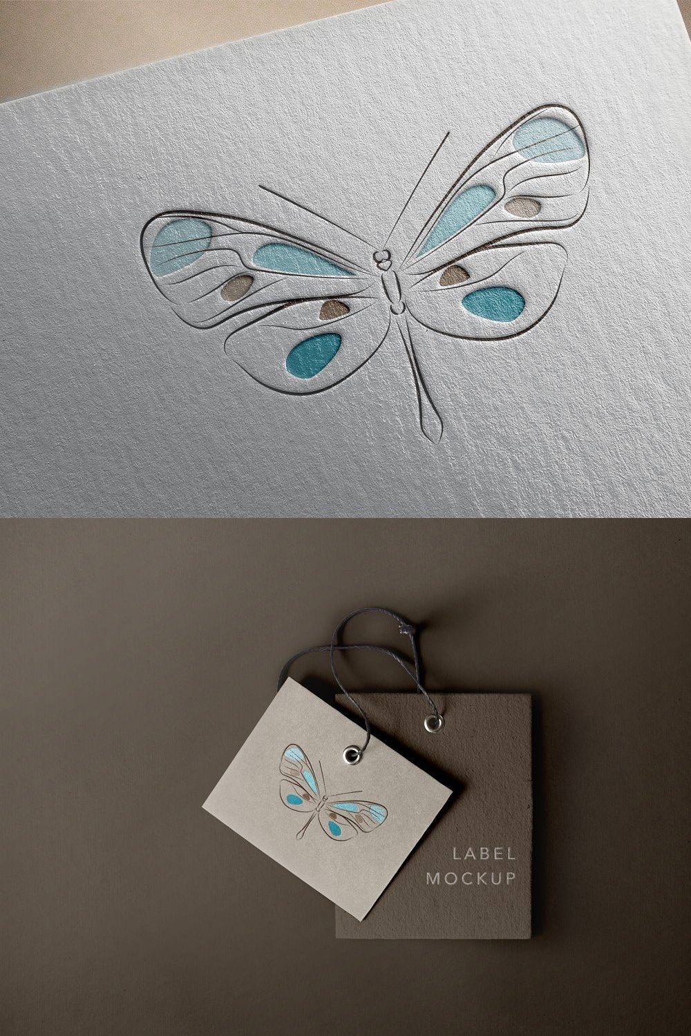 Butterfly. Logo template pinterest preview image.