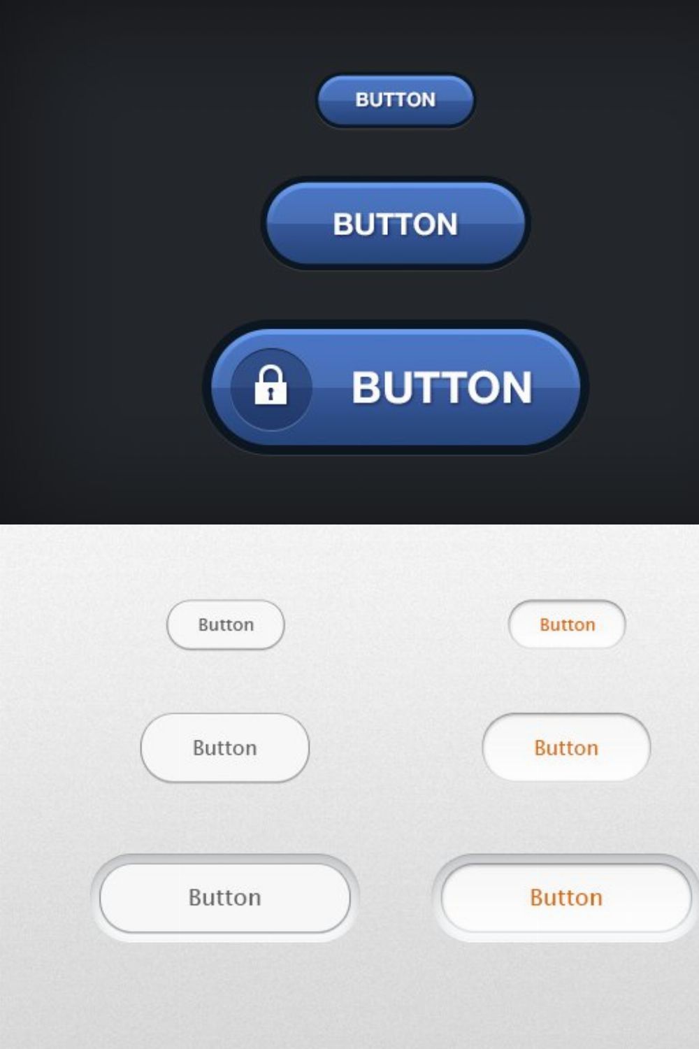 Buttons Pack pinterest preview image.