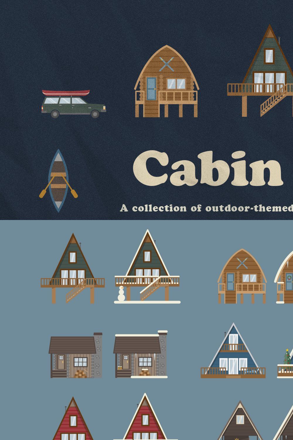 Cabin Life Icon Collection pinterest preview image.