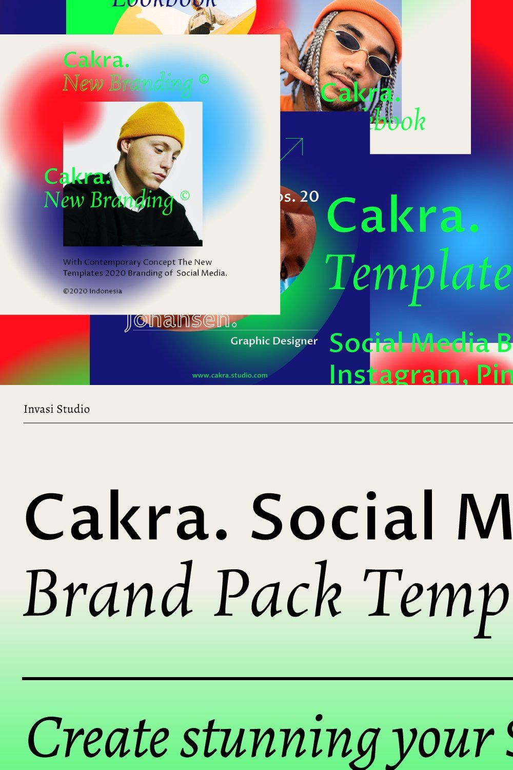 CAKRA - Social Media Kit Templates pinterest preview image.