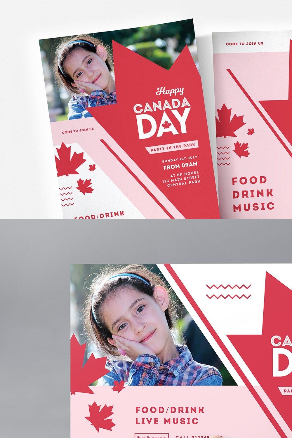 Canada Day Flyer / Poster Templates pinterest preview image.