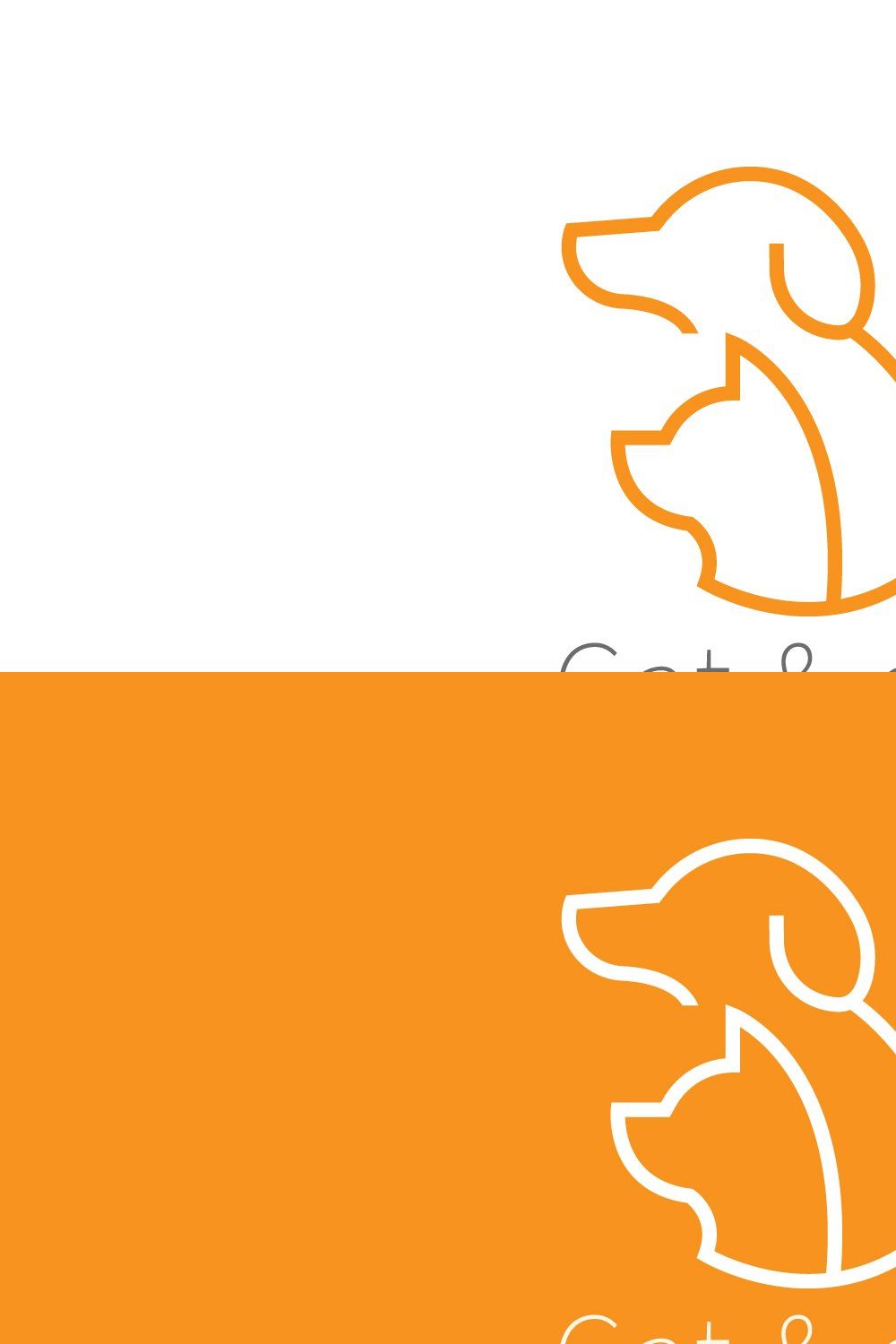 Cat and dog logo pinterest preview image.