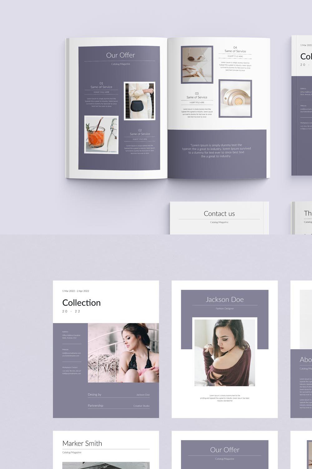 Catalog Magazine Template pinterest preview image.