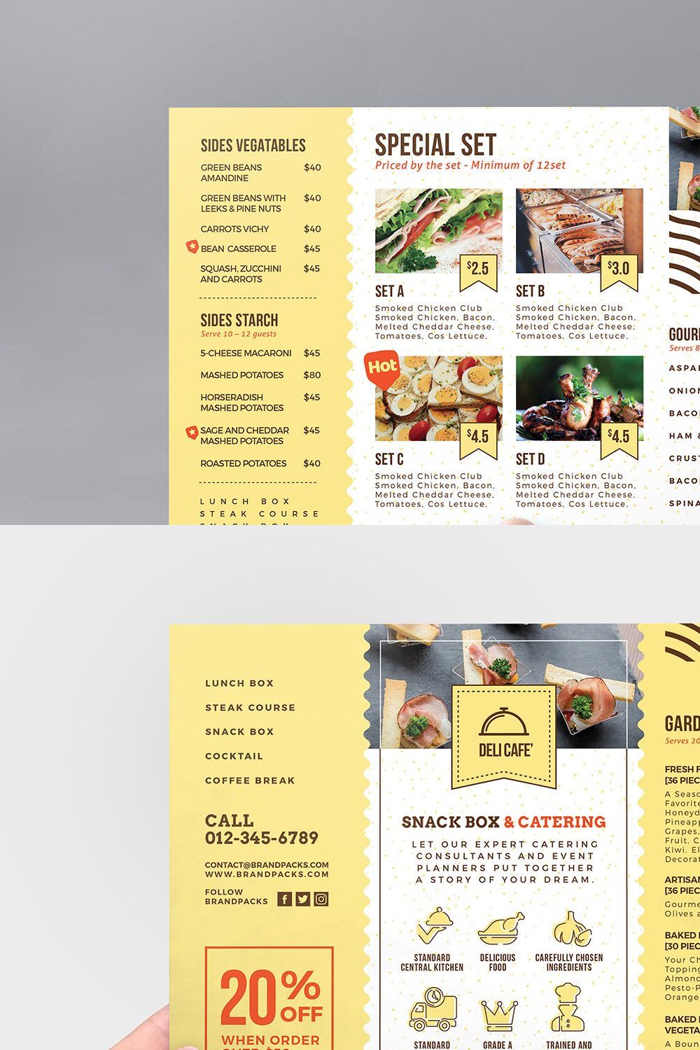 Catering Service Flyer Template pinterest preview image.
