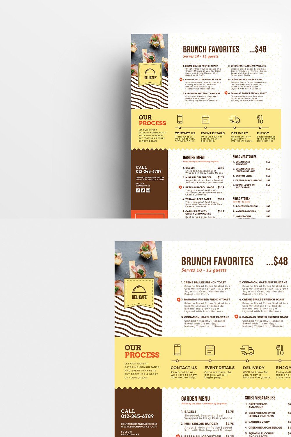 Catering Service Menu Template pinterest preview image.