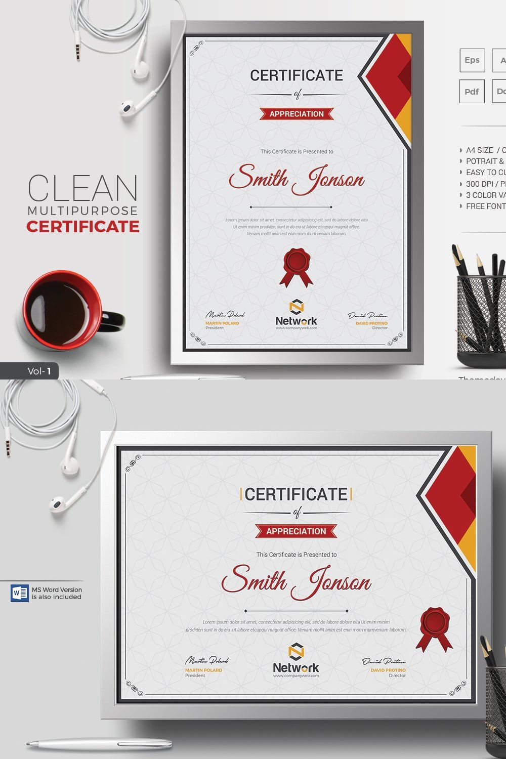 Certificate pinterest preview image.