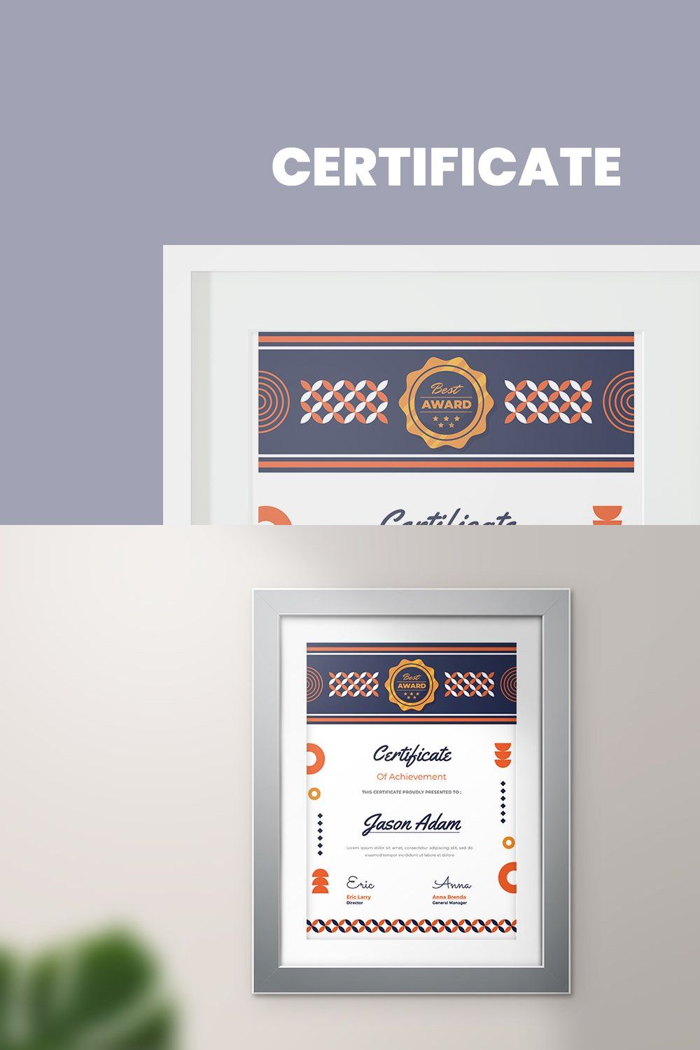 Certificate of Achievement pinterest preview image.