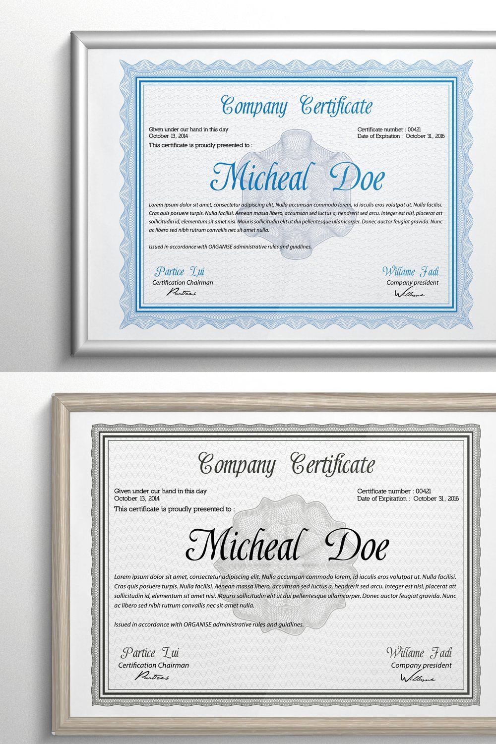 Certificate or Diploma Templates pinterest preview image.