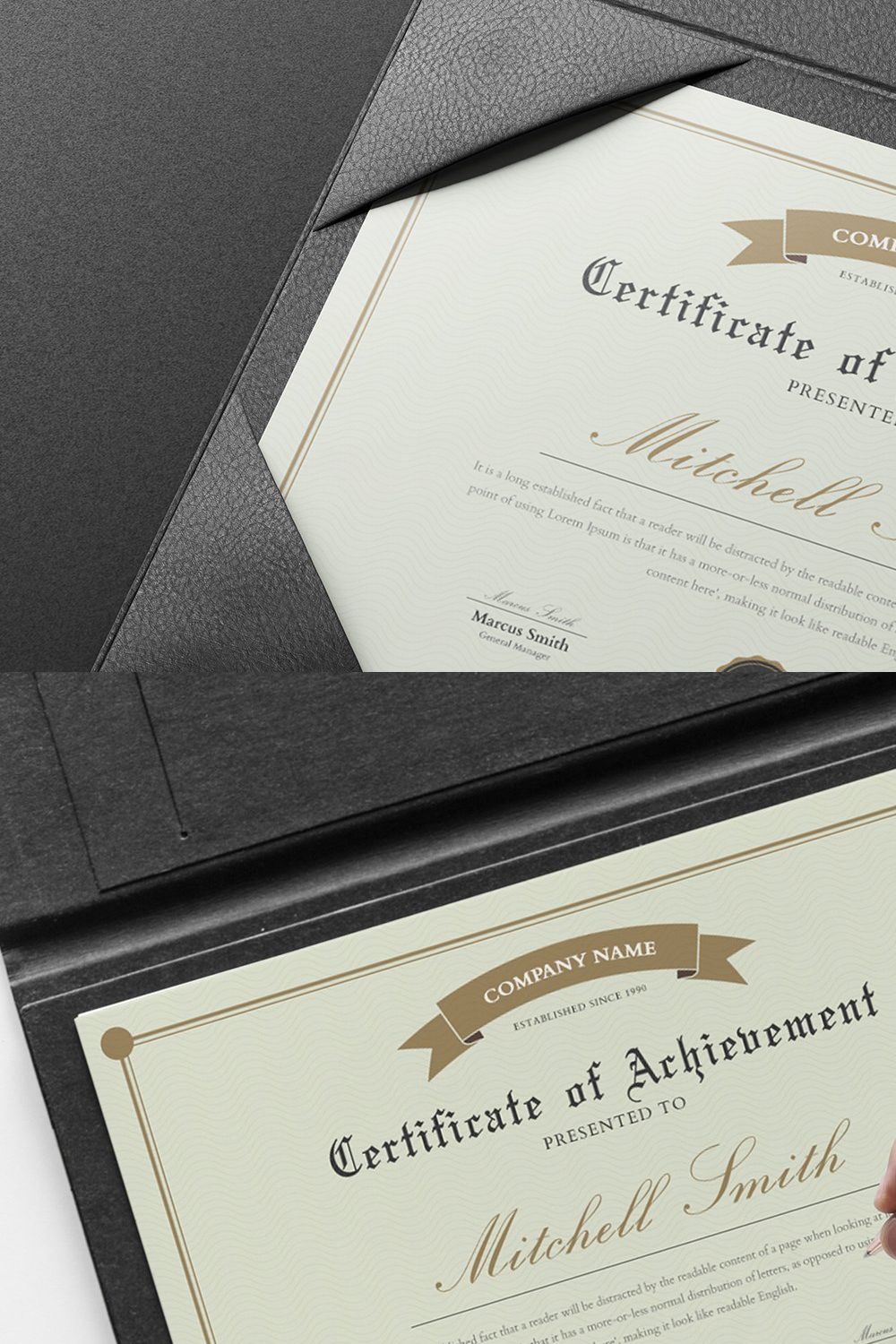 Certificate Template pinterest preview image.