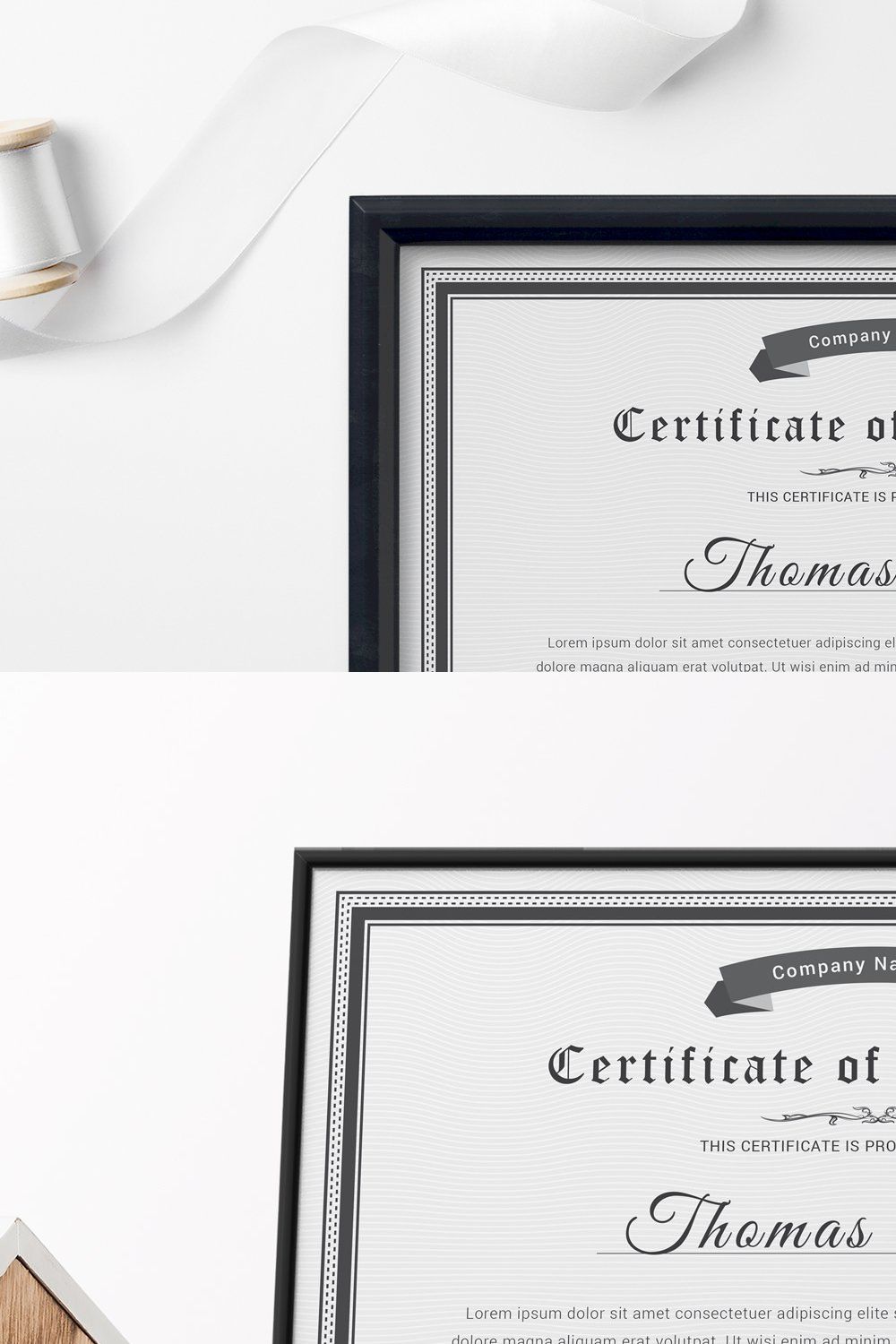 Certificate Template pinterest preview image.