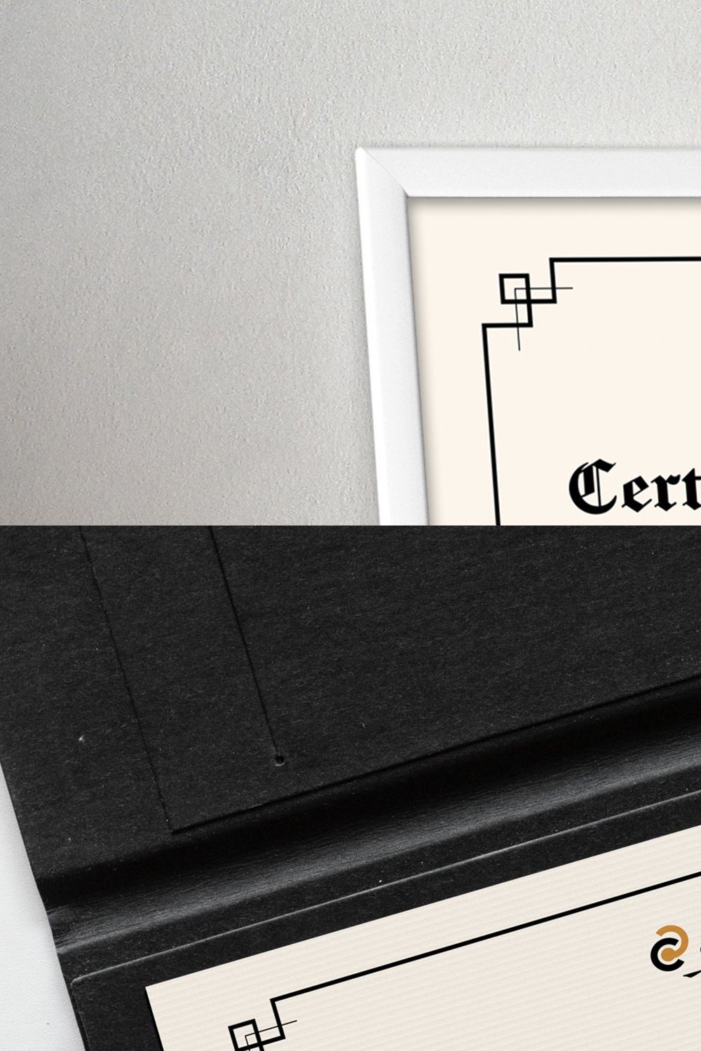 Certificate Template pinterest preview image.