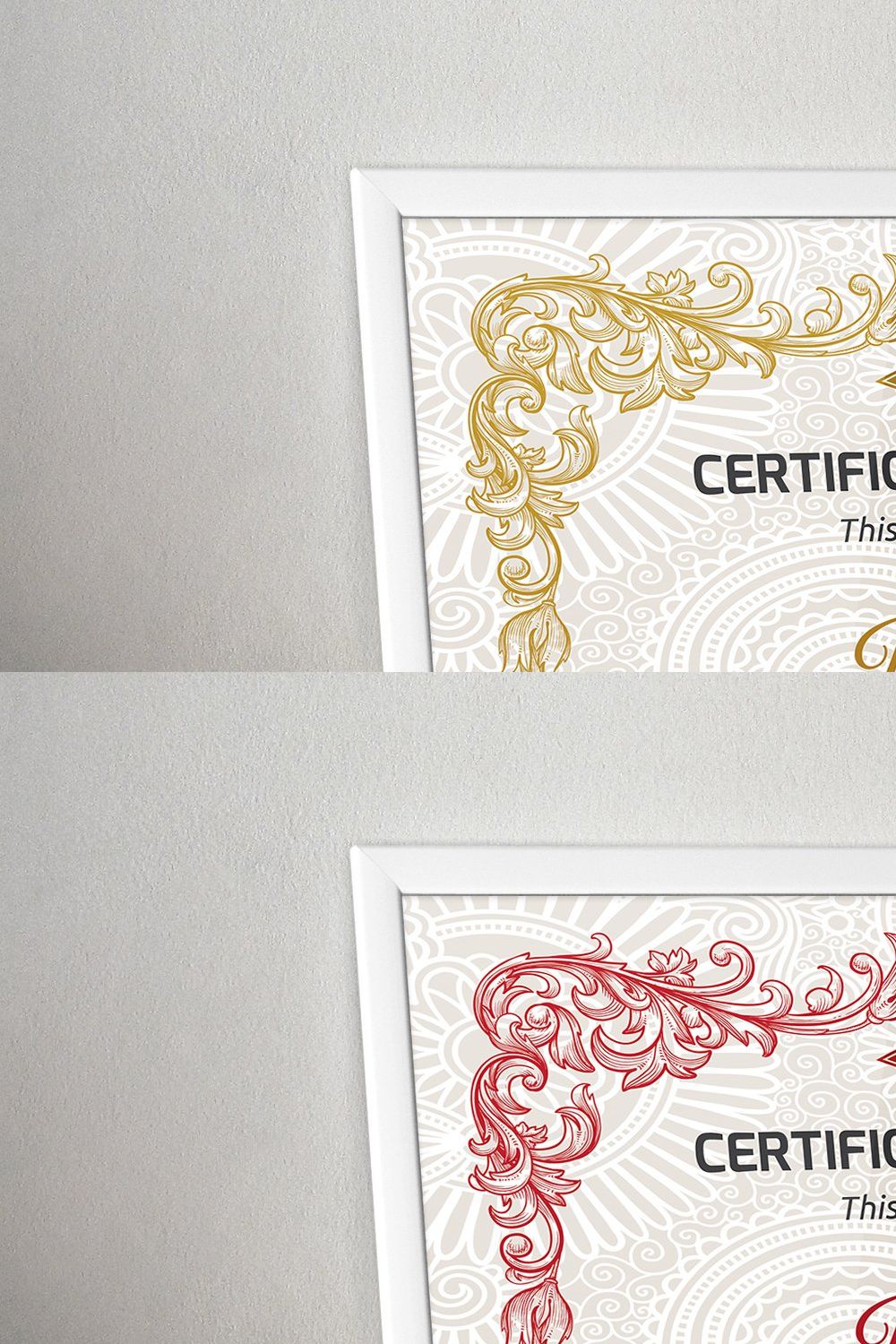 Certificate Word | PSD | AI pinterest preview image.