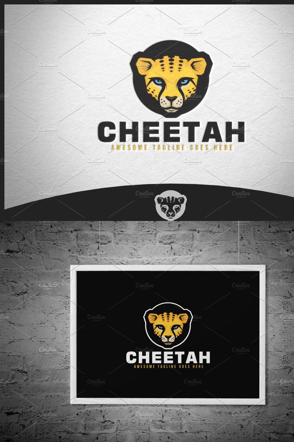 Cheetah I Logo pinterest preview image.