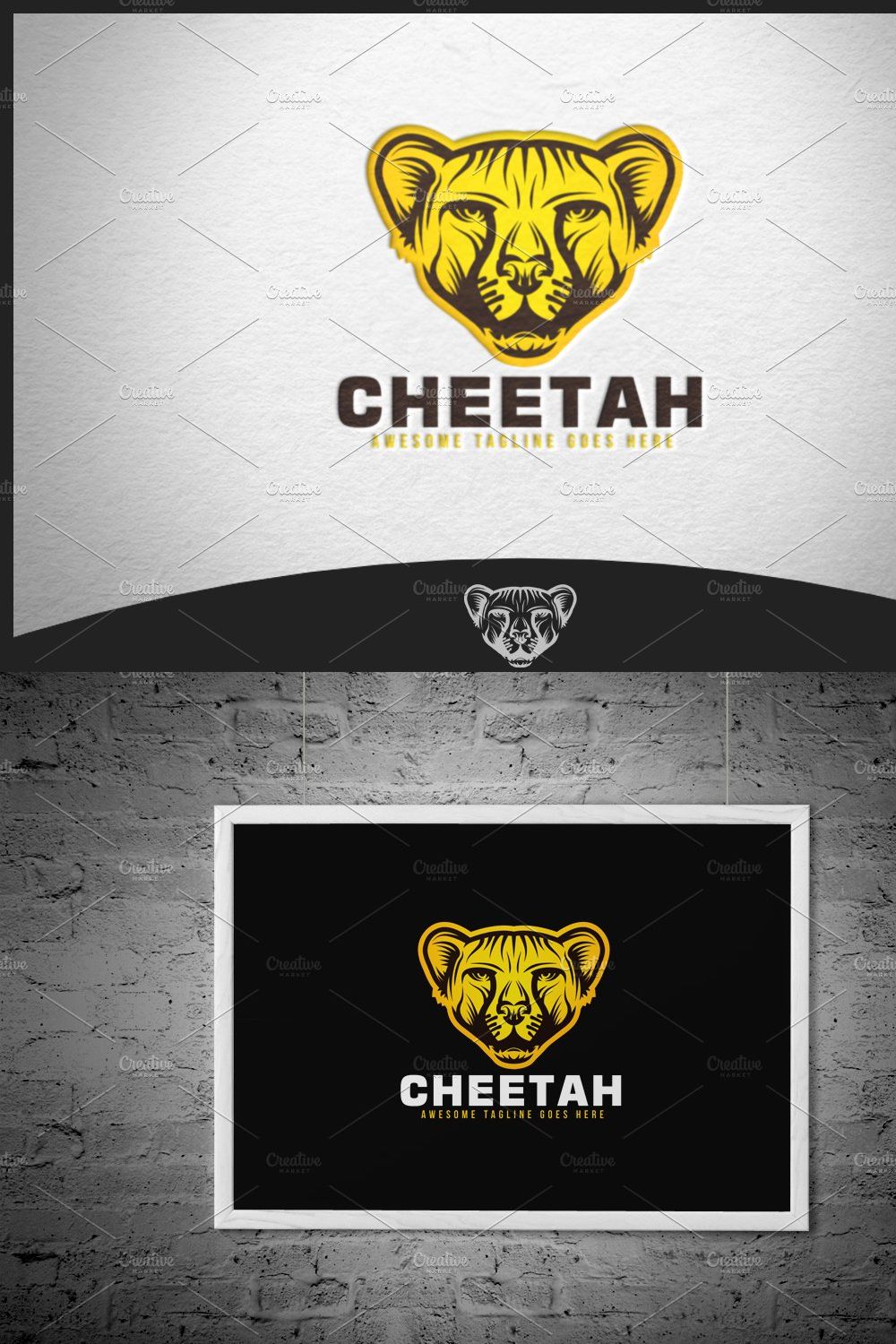 Cheetah Logo pinterest preview image.