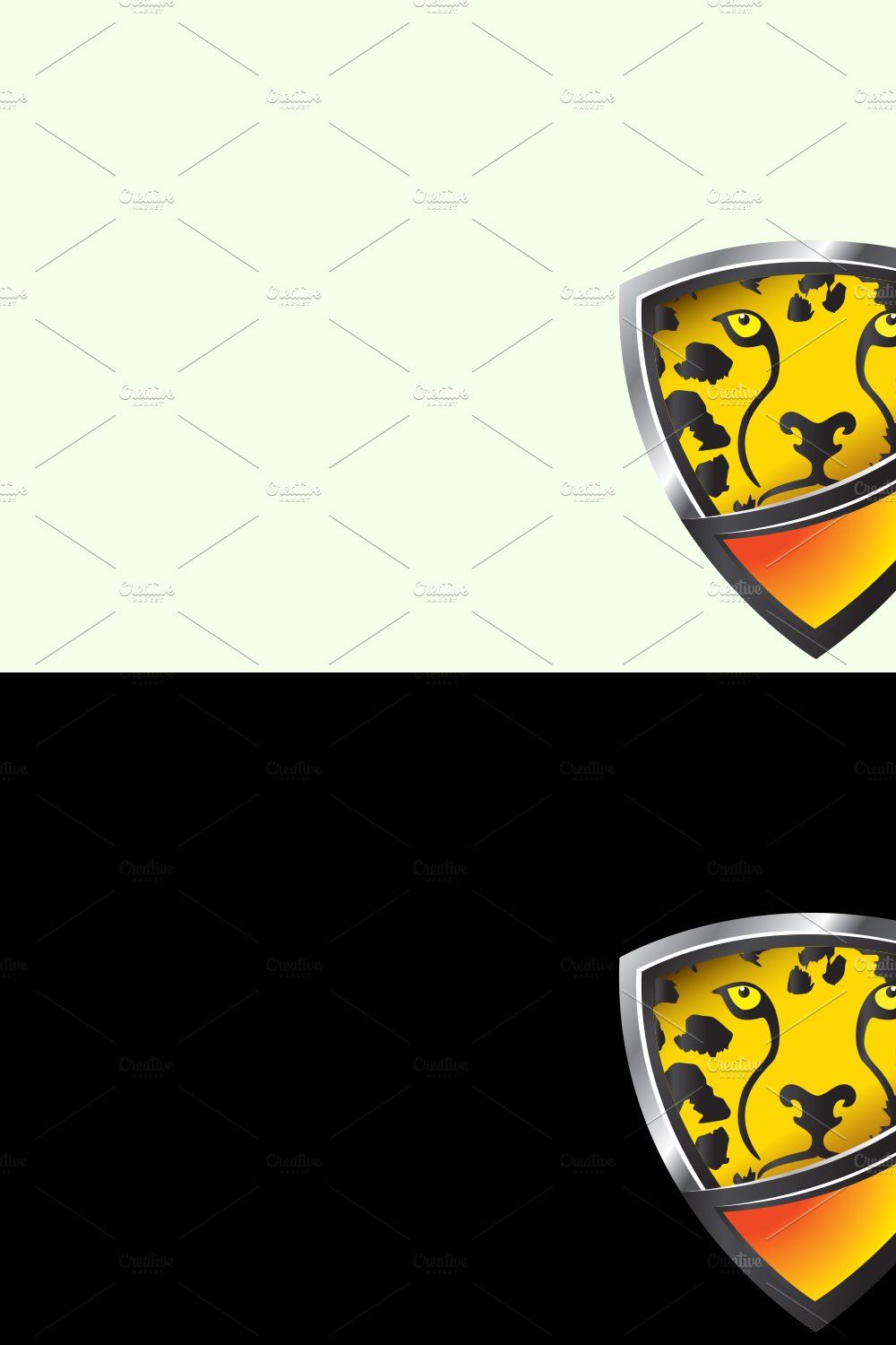 Cheetah Shield Logo pinterest preview image.