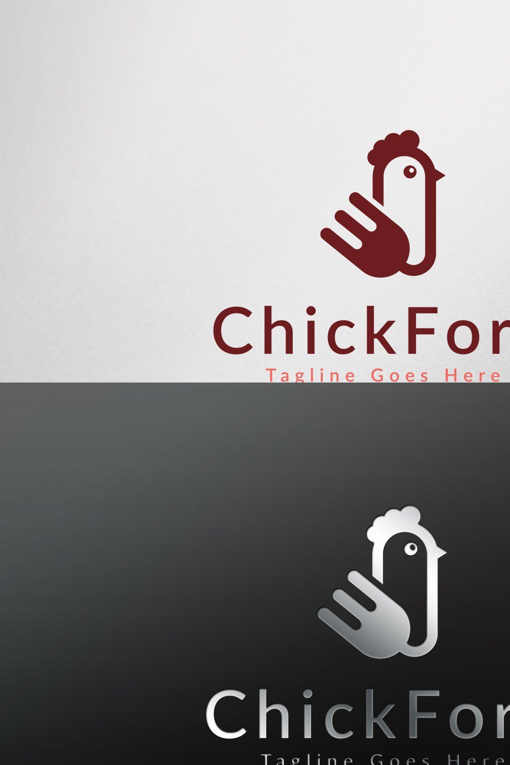 Chicken Fork Logo pinterest preview image.