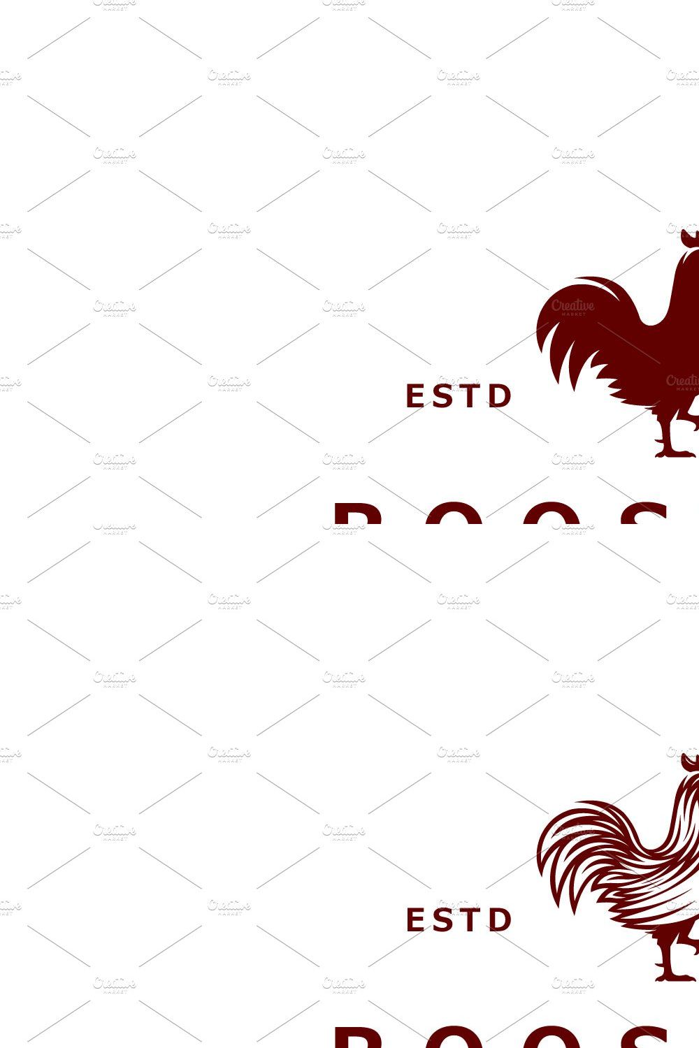 chicken logo mono line vector pinterest preview image.