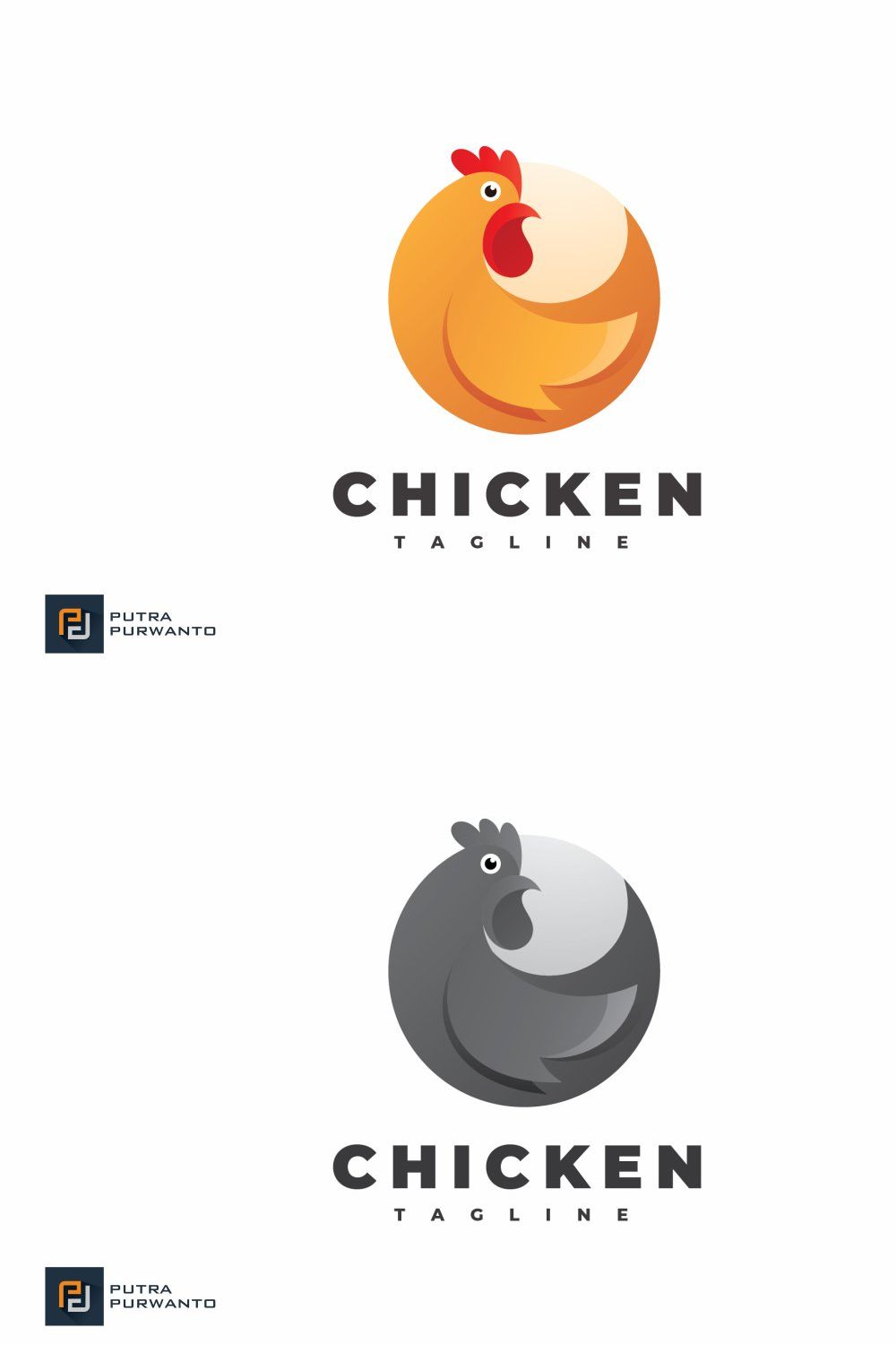 Chicken - Logo Template pinterest preview image.