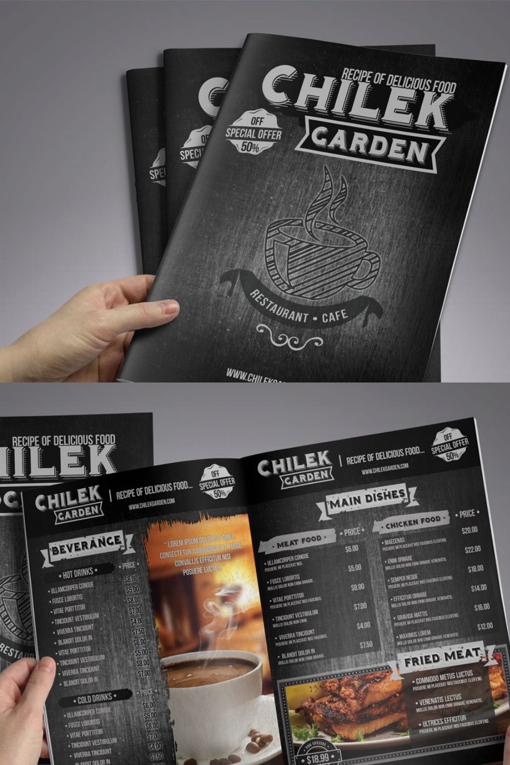 Chilek Garden Menu Pack pinterest preview image.