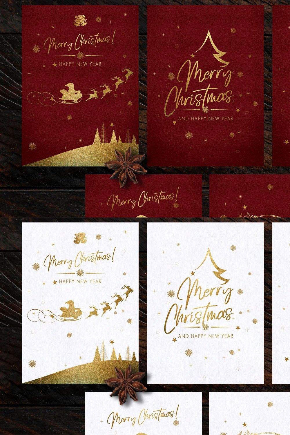 Christmas Cards Invitations pinterest preview image.