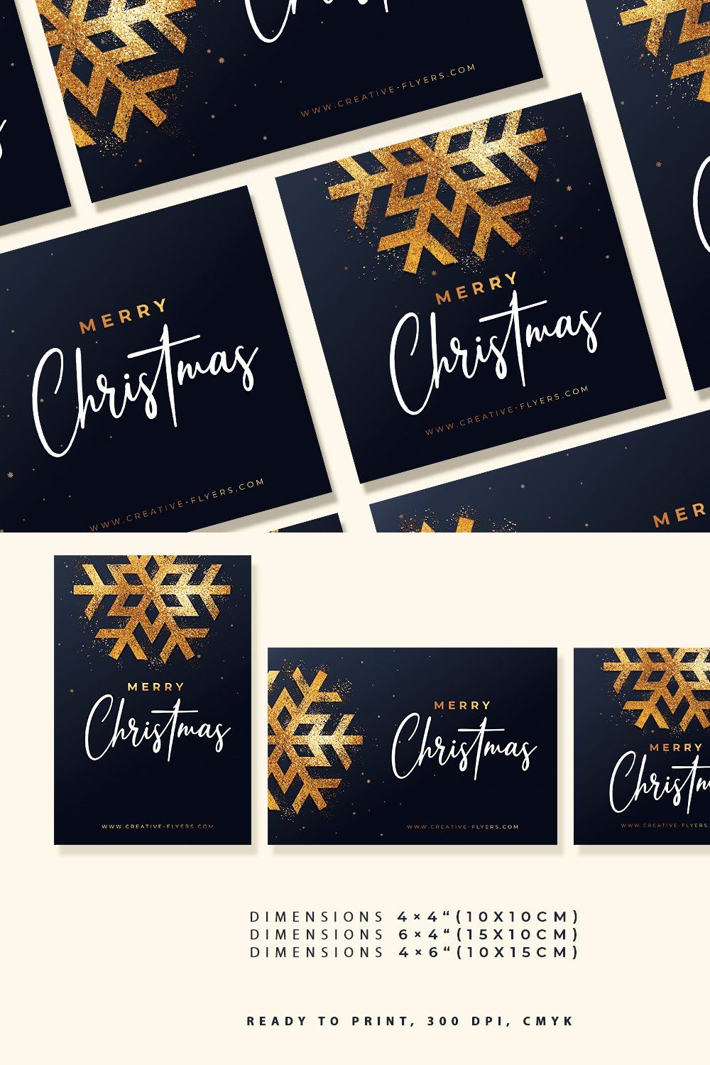 Christmas Invitation Card pinterest preview image.