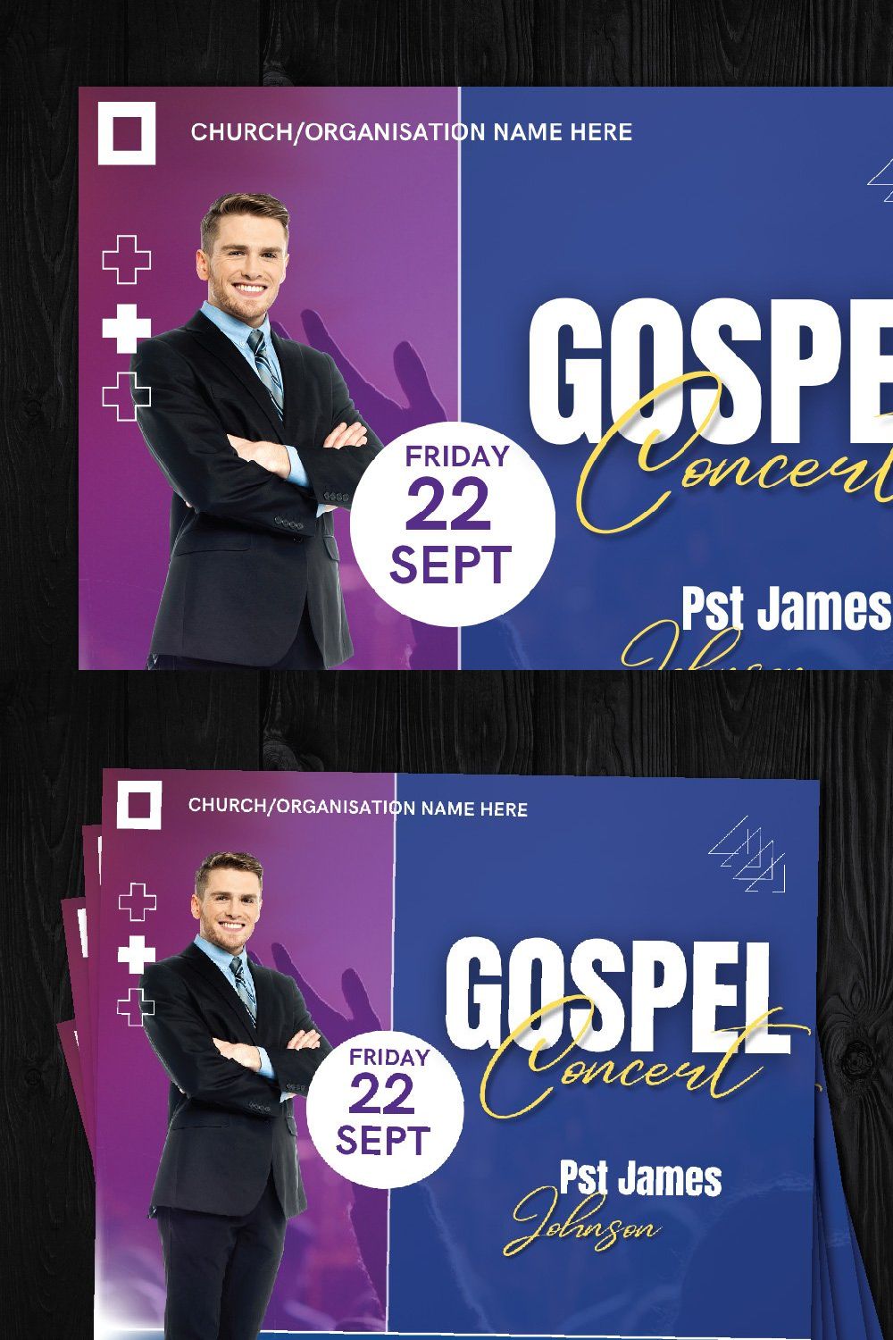 Church Event Canva Template pinterest preview image.